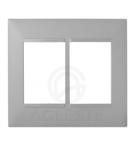 Placa P/6 Modulos 4x4 - Pial Plus + Cinza 